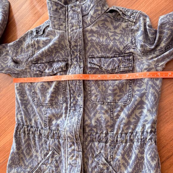 Abercrombie & Fitch Jacket XS Field Utility Floral Camo Green Cotton Distressed - Picture 9 of 16